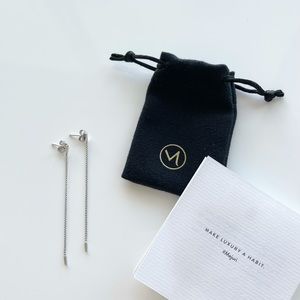 Mejuri Silver Chain Earrings